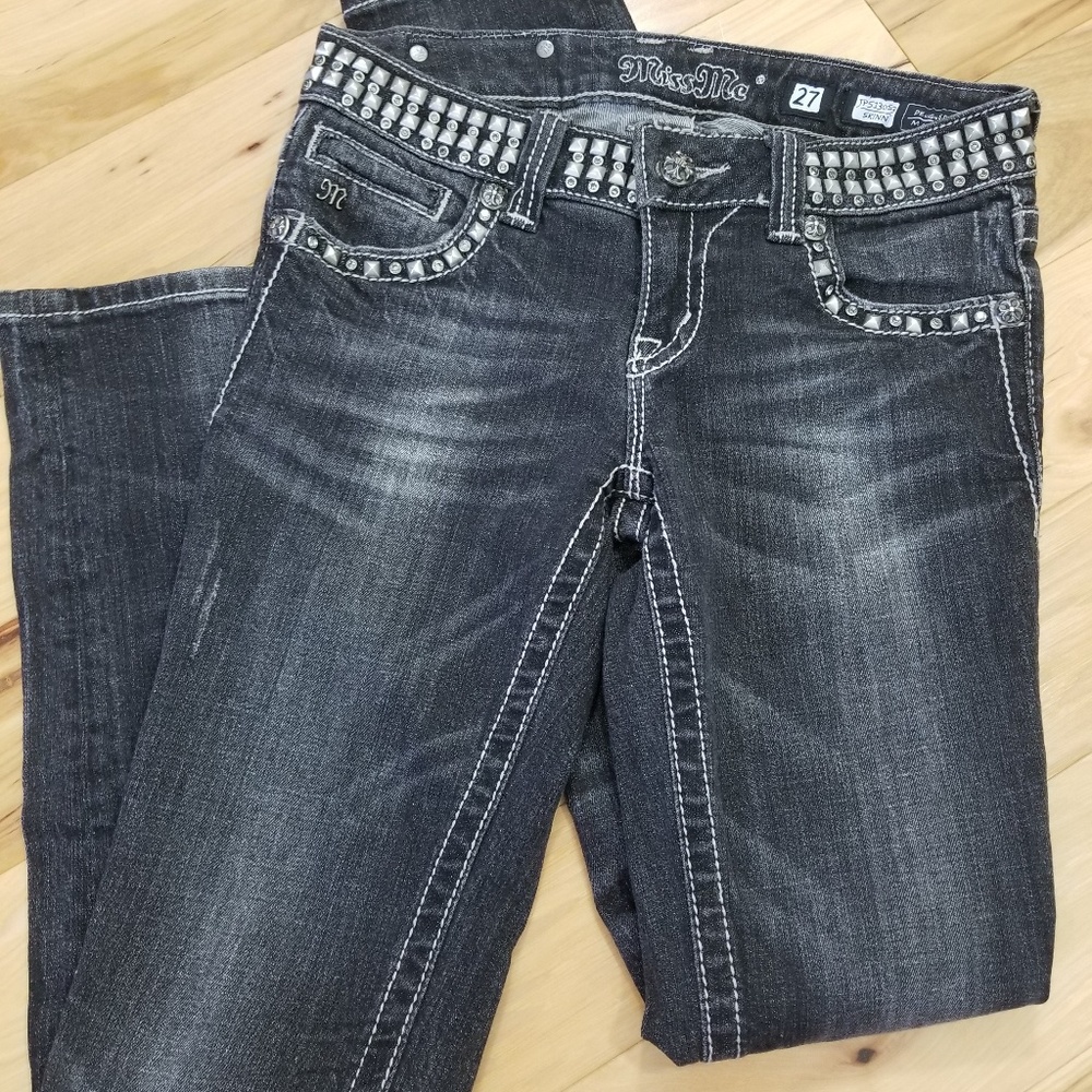 MISS ME skinny Jean's - charcoal denim